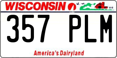 WI license plate 357PLM