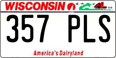 WI license plate 357PLS
