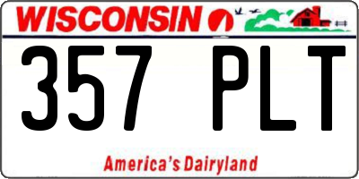 WI license plate 357PLT
