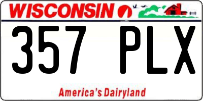 WI license plate 357PLX