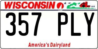WI license plate 357PLY