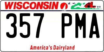 WI license plate 357PMA