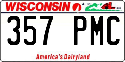 WI license plate 357PMC