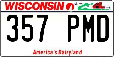 WI license plate 357PMD