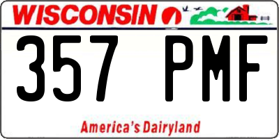 WI license plate 357PMF