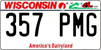 WI license plate 357PMG