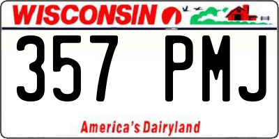WI license plate 357PMJ
