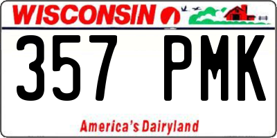 WI license plate 357PMK