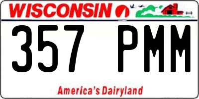 WI license plate 357PMM
