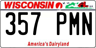 WI license plate 357PMN