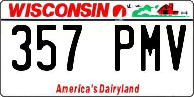 WI license plate 357PMV