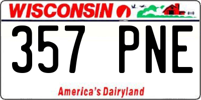 WI license plate 357PNE