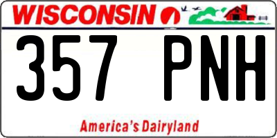 WI license plate 357PNH
