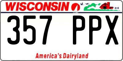 WI license plate 357PPX