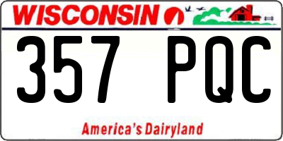 WI license plate 357PQC