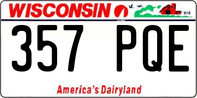 WI license plate 357PQE