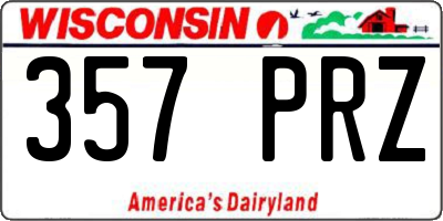 WI license plate 357PRZ