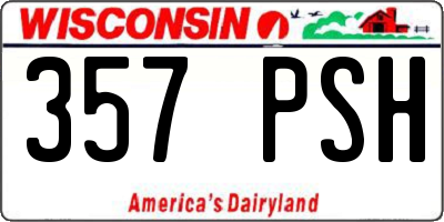 WI license plate 357PSH