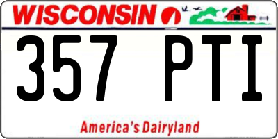 WI license plate 357PTI