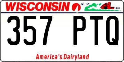 WI license plate 357PTQ