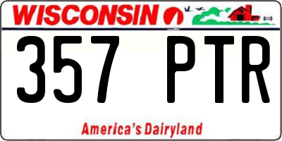 WI license plate 357PTR