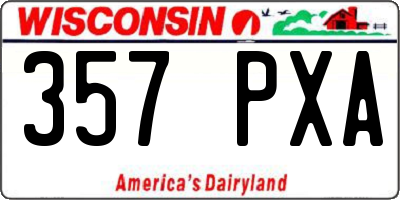 WI license plate 357PXA