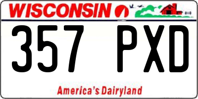 WI license plate 357PXD