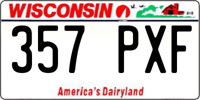 WI license plate 357PXF
