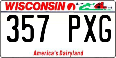 WI license plate 357PXG