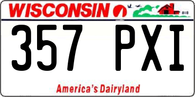 WI license plate 357PXI