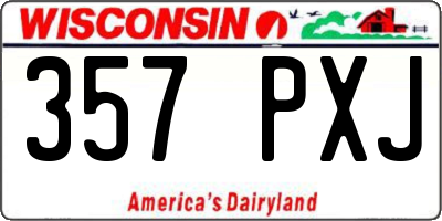 WI license plate 357PXJ