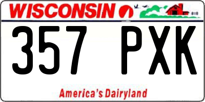 WI license plate 357PXK