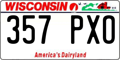 WI license plate 357PXO