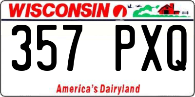 WI license plate 357PXQ