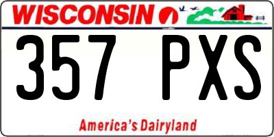 WI license plate 357PXS