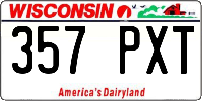 WI license plate 357PXT