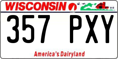 WI license plate 357PXY