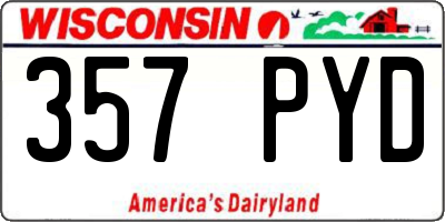 WI license plate 357PYD