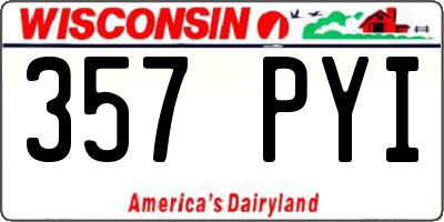 WI license plate 357PYI
