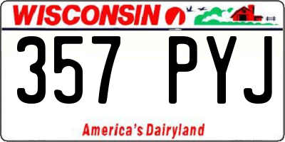 WI license plate 357PYJ