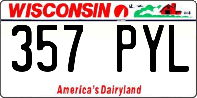 WI license plate 357PYL