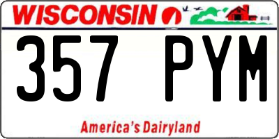 WI license plate 357PYM