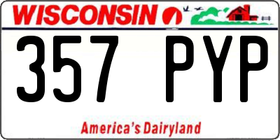 WI license plate 357PYP