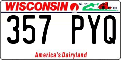 WI license plate 357PYQ
