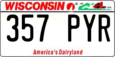 WI license plate 357PYR