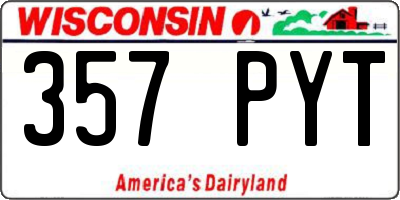 WI license plate 357PYT