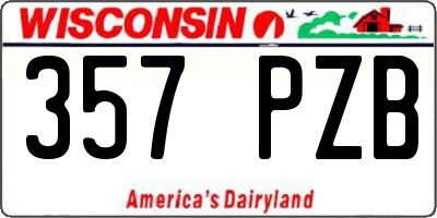 WI license plate 357PZB