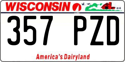 WI license plate 357PZD