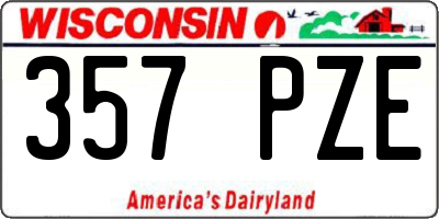 WI license plate 357PZE