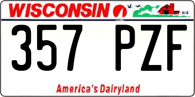 WI license plate 357PZF